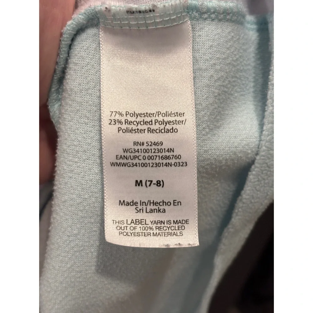 Wonder Nation Girls I Don't Do Mornings Kitten Fleece Nightgown Blue Rainbow 7-8